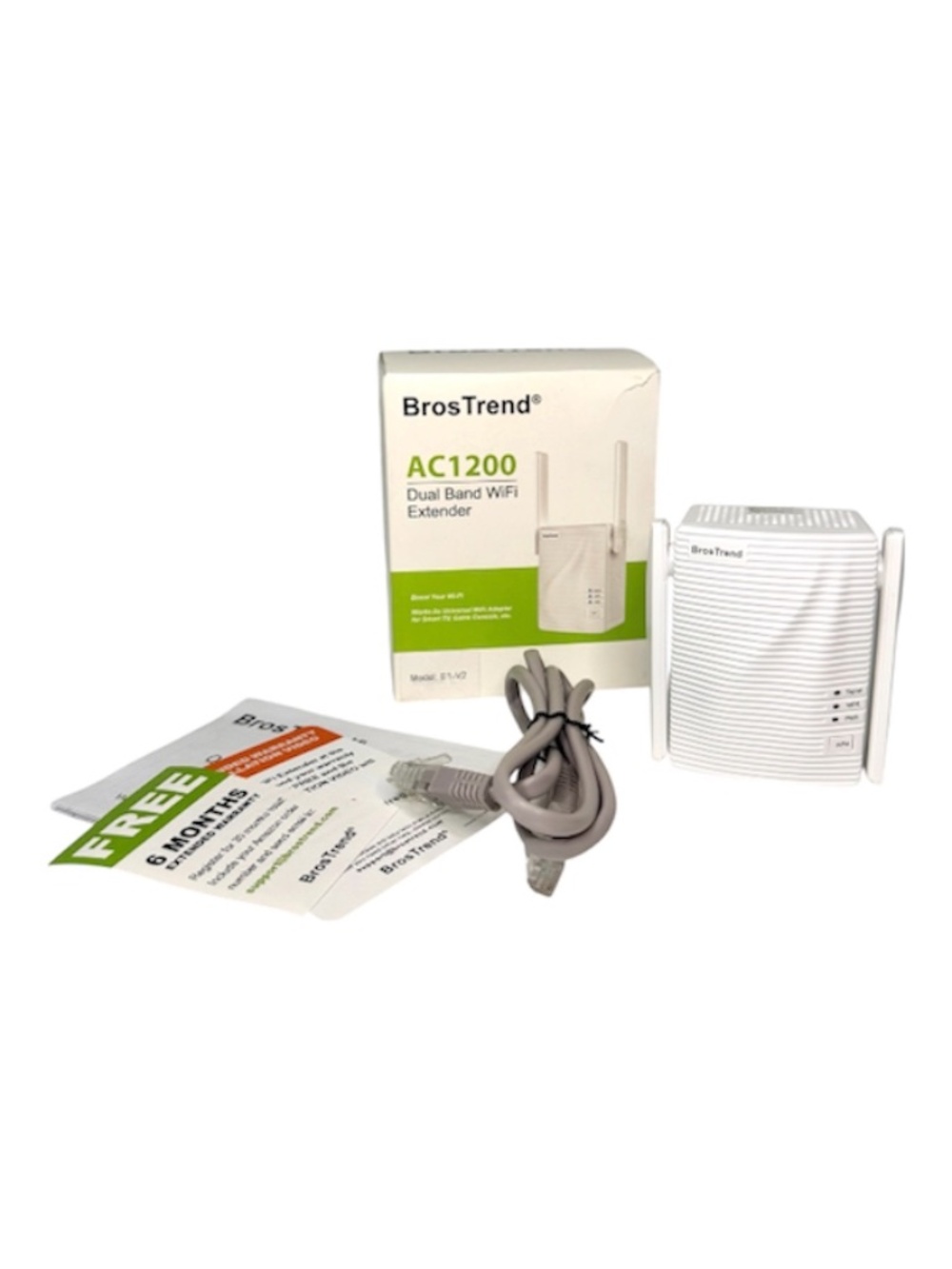 BrosTrend AC1200 WiFi to Ethernet Adapter, WiFi Booster and Signal Amplifier